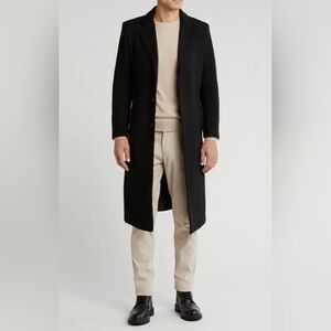 Braveman Wool Blend Overcoat In Black Mens Size XXL Winter Coat Dress Coat